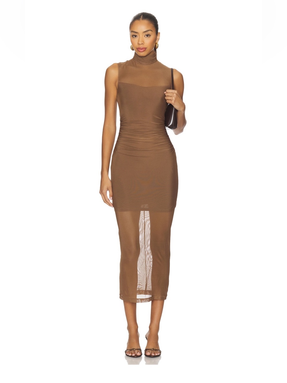 Amanda Uprichard Damira Dress in Mocha